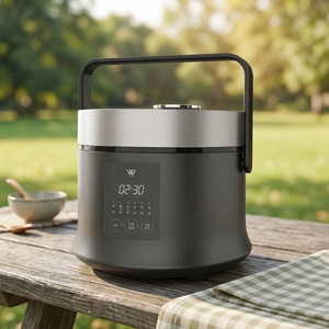 1.6L Car Mini Rice <b>Cooker</b> Portable Multicooker for Vehicles Trucks Travel Outdoor Compact Design for Portable Travel and S - Product Image 1