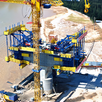 Plateforme de coffrage suspendue à double pont en acier, panier de coulage en cantilever réutilisable haute résistance pour la construction de ponts