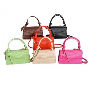 Bolsos de Mano de Lujo para Mujer con Asa de Cuero Trenzado de Diseño, Bolsos de Cuero PU Lichee para Dama, Venta al por Mayor - Product Image 2