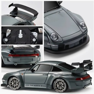รถโมเดล Porsche ขับเคลื่อน 4 ล้อ ขนาด 1:24 บังคับวิทยุ 2.4GHz รถดริฟท์ รถแข่งซูเปอร์สปอร์ต พร้อมไจโรสโคป ไฟ LED ตัวรถโลหะ ระยะควบคุม 50 เมตร - Product Image 5