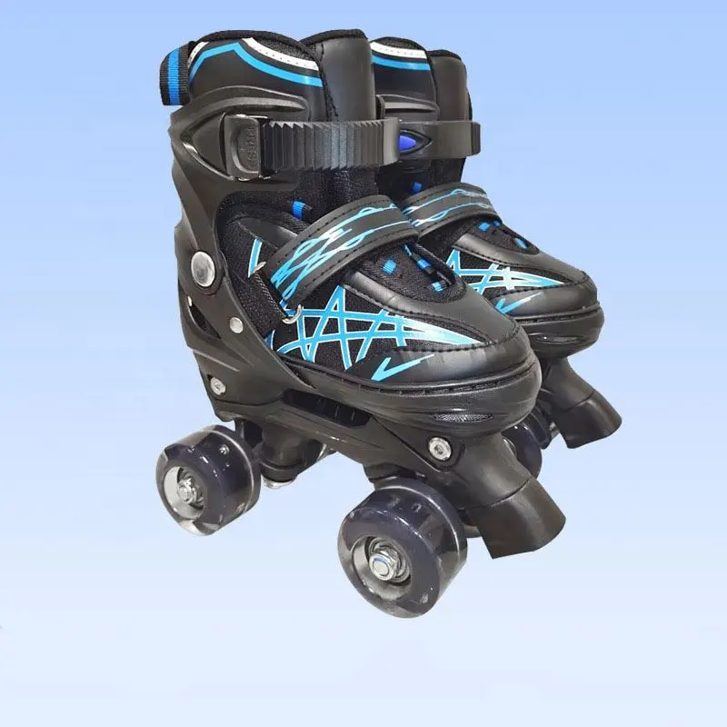 Profession eller Hersteller Kinder Vier Skating Schuhe Neues Design Kinder Einziehbare 4 Pu Räder Rollschuhe Für Erwachsene