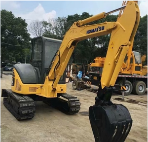 Miniexcavadora hidráulica Komatsu PC55MR de 5,5 toneladas usada, engranaje de segunda mano sobre orugas, motor de excavación de movimiento de tierras, caja de cambios, bomba de Motor PLC - Product Image 3
