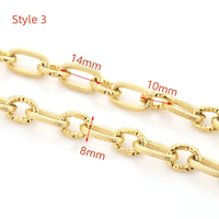 Collar de Cadena con Dijes Marca KUMO, Resistente al Agua, No se Deslustra, Acero Inoxidable 304, Chapado en Oro, Cadenas de Estilos Múltiples, Joyería DIY