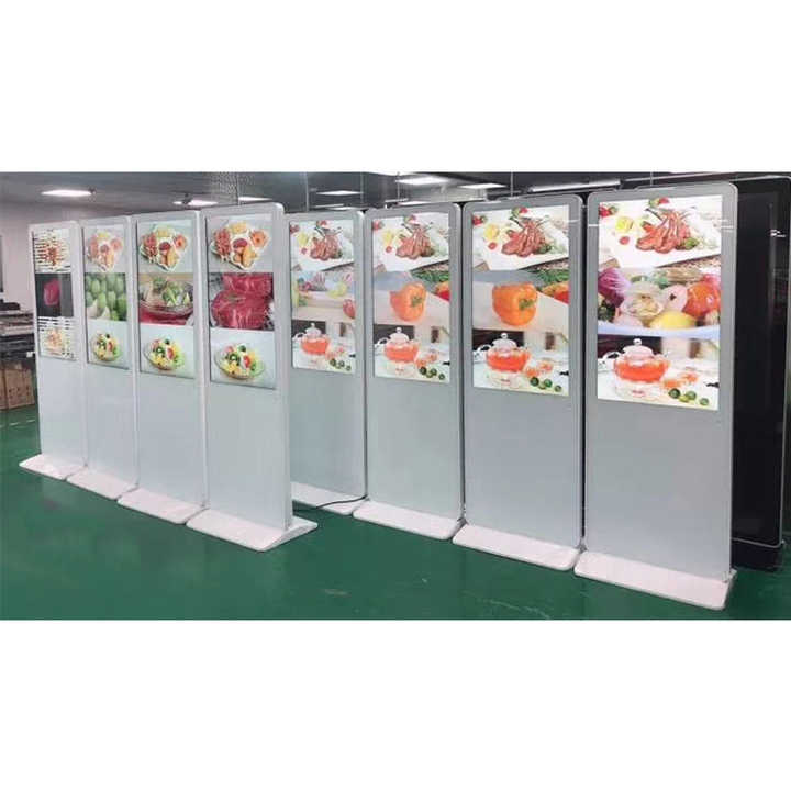 Indoor 2K 4K Interactive Kiosk LCD Signage Totem Floor Stand Touch ...