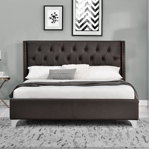 Cama de PU <span class=keywords><strong>con</strong></span> diseño de ala elegante Willsoon <span class=keywords><strong>con</strong></span> <span class=keywords><strong>tachuelas</strong></span> clásicas, gran oferta, cama flotante para tapicería <span class=keywords><strong>con</strong></span> cabecero de botón suave - Product Image 3