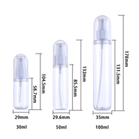 Bouteille en plastique PET de 30 ml en gros avec bouchon pour capsules, alcool désinfectant, lotions, cosmétiques et sérums de soin de la peau