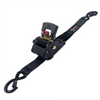 Sangle à cliquet rétractable automatique en polyester, résistance à la rupture de 1800 kg, corde de remorquage pour moto, sangle de fixation pour le camping en plein air et le transport de marchandises