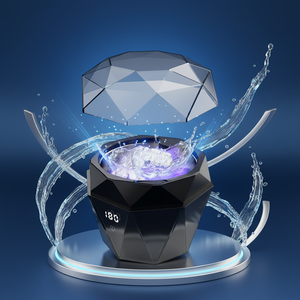 Limpiador ultrasónico para dentaduras, máquina de limpieza, limpiador ultrasónico para el hogar, inalámbrico con UV - Product Image 1