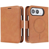 Étui de téléphone en cuir détachable 2 en 1 avec blocage RFID, porte-cartes, couverture rabattable avec aimant pour iPhone Duo 18 Fold