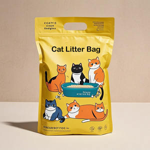 कस्टम मुद्रित पर्यावरण के अनुकूल प्लास्टिक वाटरप्रूफ वैक्यूम फ्लैट तल पाउच सुगंधित सेपियोलाइट कैट कूड़े पालतू भोजन पैकेजिंग बैग बैग - Product Image 3