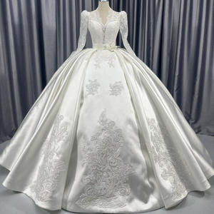 Vestidos de Novia Modernos con Apliques, Estilo Princesa, Escote Corazón, Espalda Descubierta, Estampado Floral, Bordado, Antiestático - Product Image 5