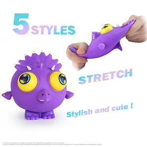 Neuheiten-Spielzeug OEM kawaii große Augen Zoo-Tier schlammige Spielzeuge in Kugelform leuchtend Unruhigkeits-Spielzeug für Kinder - Product Image 2