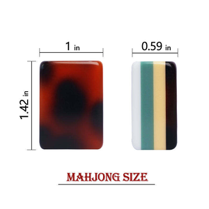 En Stock Nuevo Juego de 160 Piezas de Mahjong Americano de Lujo, Acrílico Grabado Personalizado, Diseño Tortoiseshell White Lotus, Set de Viaje Sunday - Product Image 2