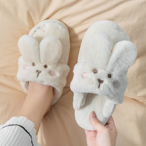 Linda Bolsa de Conejo y Pantuflas para Parejas, para Interiores en Otoño e Invierno, Cálidas y Antideslizantes de PVC - Product Image 3