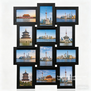 Black White Oak Collage Picture <strong>Frame</strong> Holds 12 Images Wall Hanging Multiple Photos <strong>4</strong> <strong>X</strong> <strong>6</strong> Wooden Collage Aperture Photo <strong>Frames</strong> - Product Image 2