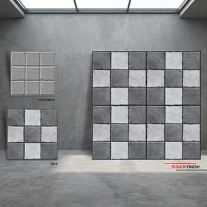 Carreaux de sol en porcelaine émaillée rustiques et naturels de 16x16 pouces, 12 mm, antidérapants, résistants, pour l'extérieur, les places de stationnement, les garages - Product Image 5