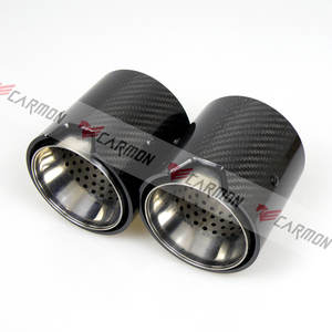 Embout d'échappement argenté en acier inoxydable M Performance en Fiber de carbone pour BMW M235i M240i <span class=keywords><strong>M335i</strong></span> M340i M435i M440i tuyau de silencieux - Product Image 1