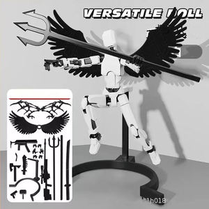 ของเล่นโปรโมชั่น หุ่นยนต์แอคชั่นฟิกเกอร์ 3 มิติ ข้อต่อหลายจุด รุ่น T13 พร้อมปีก ของเล่นประกอบแบบจำลอง - Product Image 3