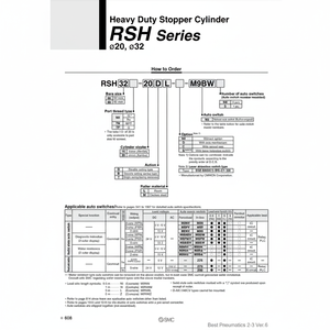 Pièces pneumatiques de cylindre de bouchon de RSH20-15TL-D résistant de SMC Pneumatics - Product Image 1