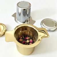Infuseur à thé pliable portable en acier inoxydable, filtre à thé à mailles fines pour tasse et mug de voyage