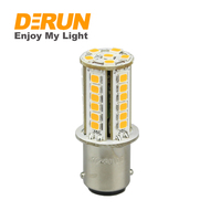 Ampoules LED T20 2W SMD2835 AV/DC10-30V Ba15d Ambre Jaune Citron Vert Bleu 3000K 6500K pour bateau, LED-MINI-BA15D