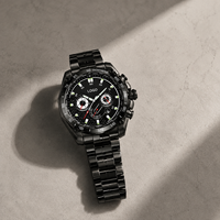 Reloj Mecánico Automático Multifuncional de Lujo, con Manecillas Luminosas de Acero Inoxidable, Resistente al Agua 30M