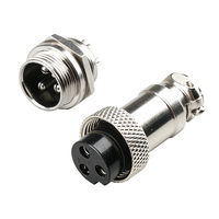 Connecteur aéronautique GX16 M12 (2-10 broches) - Prise industrielle en laiton pour câble de capteur, montage IP67, 5A 250V, boîtier en alliage de zinc