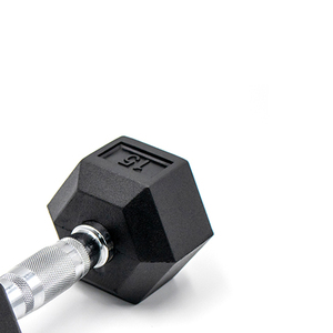 Wholesale Weight Equipment Training Workout Gym Rubber Dumbells 5kg Hexagonal <strong>Dumbels</strong> Set - Product Image 4
