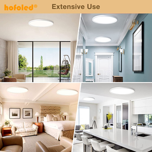 Lámpara <span class=keywords><strong>LED</strong></span> de Techo Ultrafina Moderna para Dormitorio, con Control Remoto y Atenuación, de Superficie - Product Image 6