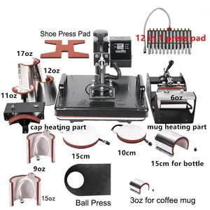 Mesin cetak panas Printer sublimasi Display ganda 15 in 1 multifungsi sertifikat CE Flatbed Printer Controller 27 1 Set