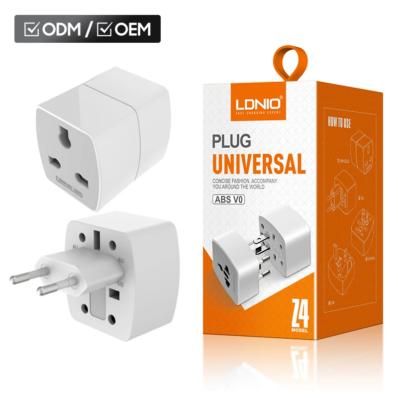 Ldnio z4 העולם plug USB מטען נסיעות מתאם שקע תקע עם סוג-c אוניברסלי סוג-c