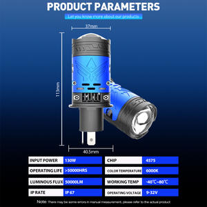 Xenplus P24A Mini objectif 130w 6000K voiture H4 Mini lentille de projecteur bi-led avec phares LED Laser lumière LED phare de projecteur H4 - Product Image 6