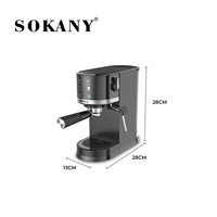 Machine à café Sokany 004063 3-en-1 multifonctionnelle pour la maison, pression 15 bars, 3 tailles de préparation, portable, compatible multi-capsules