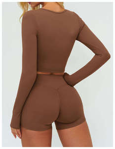 Custom Sleeve <b>Yoga</b> <b>Jacket</b> Breathable Polyester/Nylon Plus Size Front Fit Regular Solid Color Simple Style - Product Image 3