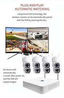 Kit de caméra de sécurité WiFi PTZ TSEye 8CH, NVR, 5MP, IP66, étanche, suivi automatique, caméra IP, système de surveillance CCTV domestique