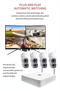 Kit de caméra de sécurité WiFi PTZ TSEye 8CH, NVR, 5MP, IP66, étanche, suivi automatique, caméra IP, système de surveillance CCTV domestique - Product Image 5
