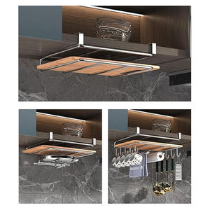 Nouveau design de cuisine en fil d'acier inoxydable <span class=keywords><strong>Choppin</strong></span> planche à découper support mural - Product Image 4