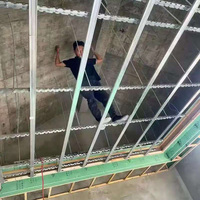 Plafond blanc t Composants de grille Plafonnier suspendu Quille en acier Cloisons sèches Plafond en gypse