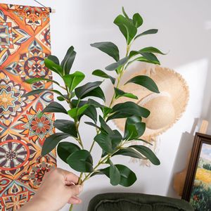 Plante Artificielle Feuille de Milan en PVC Vert, Bouquet à Branche Unique, Décoration Intérieure - Product Image 2