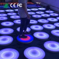 Dalles de sol interactives pour extérieur avec capteurs de lumière, éclairage multicolore activé par les pieds, lumières de danse IP65 résistantes à la pluie