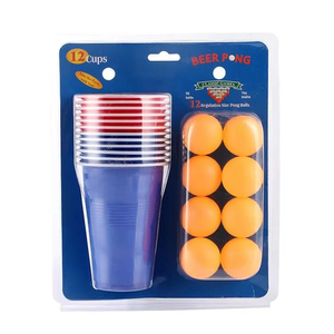 <span class=keywords><strong>Beer</strong></span> <span class=keywords><strong>Pong</strong></span> Game Cup 16 Ounce 480ML Desechable Red Party Cup <span class=keywords><strong>Vasos</strong></span> de chupito de plástico 24 tazas rojas y 24 pelotas de ping <span class=keywords><strong>pong</strong></span> Set - Product Image 1
