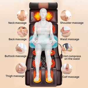 Tapis de <span class=keywords><strong>Massage</strong></span> Corporel Intégral Pliable Chauffant, <span class=keywords><strong>Matelas</strong></span> de <span class=keywords><strong>Massage</strong></span> Électrique avec Fonctions de Pétrissage et de Vibration, et Appui-tête Cervical Amovible - Product Image 3