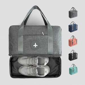 Sac de sport léger gris, nouvelle arrivée 2021, sac de voyage avec compartiment à chaussures, pour le sport et les activités humides - Product Image 1
