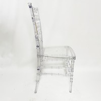 Chaises de mariage Chiavari en résine acrylique transparente, durables, pour événements extérieurs, empilables, vente en gros d'usine