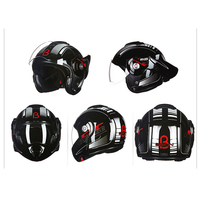 702 casque de moto vélo électrique intégral HD lentilles anti-buée bouches d'aération réglables casque de course de moto