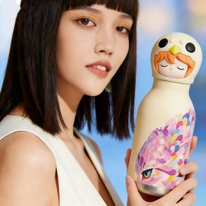 Bouteille d'eau isotherme minimaliste nordique pour enfants, en acier inoxydable, tasse moderne, essentielle pour la randonnée et le camping - Product Image 1