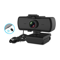 Caméra USB 2K haute définition pour jeux et streaming en direct, sans pilote, microphone intégré, cache de confidentialité, caméra d'ordinateur à mise au point fixe