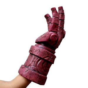 Masque en latex intégral pour homme <span class=keywords><strong>Hellboy</strong></span> Cosplay, gants de super-héros, accessoires de fête d'Halloween, couleur personnalisée écologique pour adulte - Product Image 2