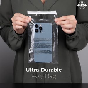 Bolsas de Plástico Transparentes Reutilizables de 5x7 Pulgadas, Paquete de 200 con Advertencia de Asfixia para Envío y Empaquetado Minorista - Product Image 3