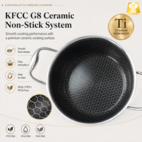 Olla para Sopa Híbrida de Cerámica G8 Reforzada con Titanio OEM de 24 cm, Antiadherente con Diseño de Panal, Libre de PFAS, Fabricante de Utensilios de Cocina de Acero Inoxidable